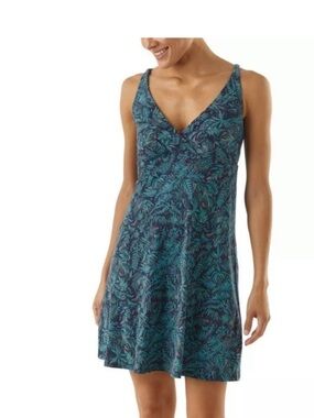Patagonia Amber Dawn Dress Tropical Print Large